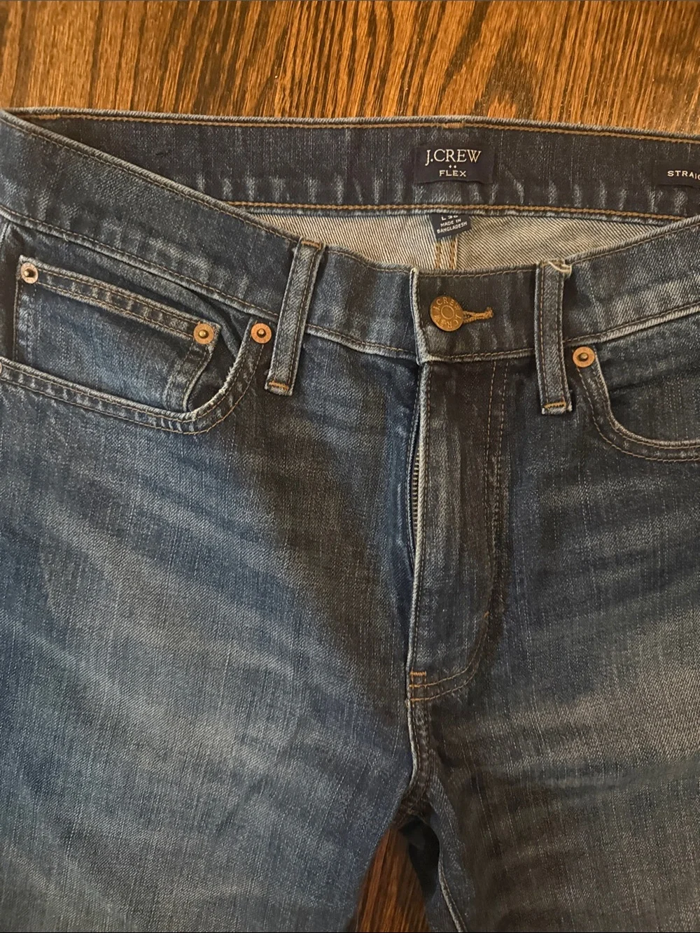 J. Crew Men’s Slim Straight Jeans in Medium Dark Blue Wash 30W x 30L